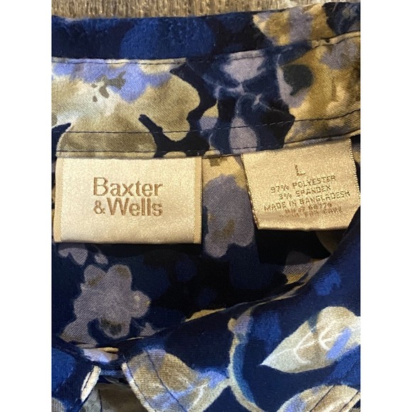 Baxter and Wells Women's button up Jackets size Large orange and blue - Picture 8 of 9